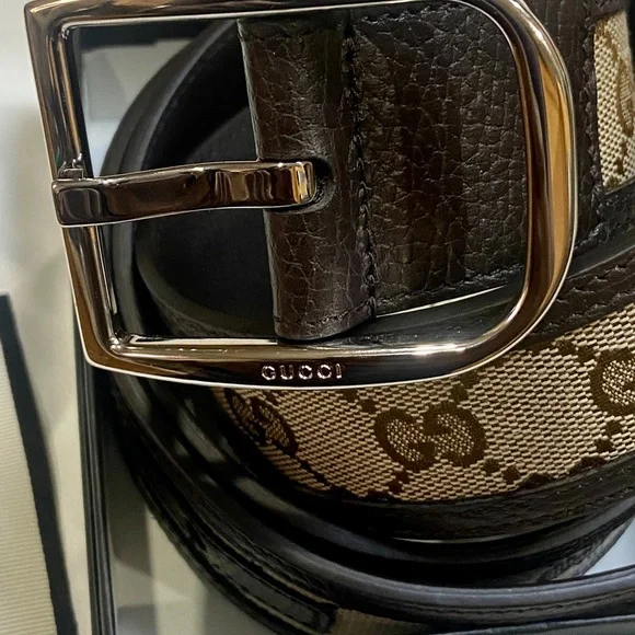 Authentic Mens canvas Gucci Belt Size 154 - Picture 5 of 5